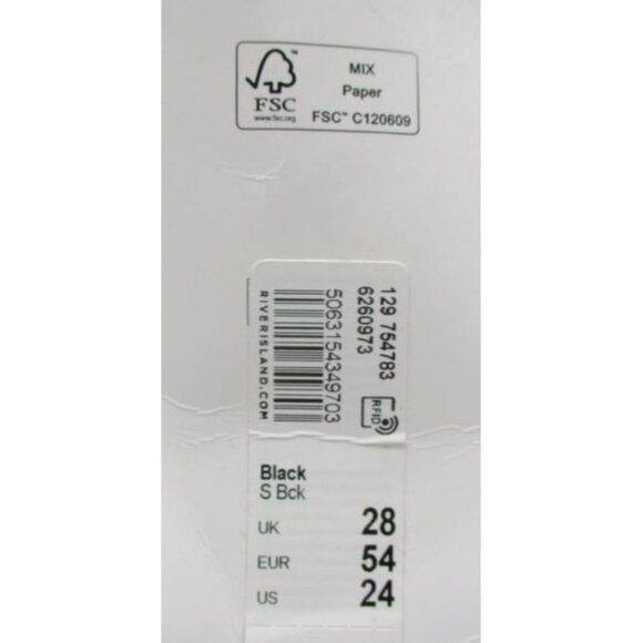 River Island London Womens Black Faux Leather Biker Jacket Curves Edit Size 24‎ - Picture 3 of 8